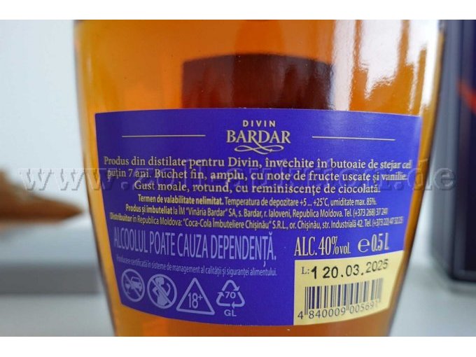 Flasche Rückseite