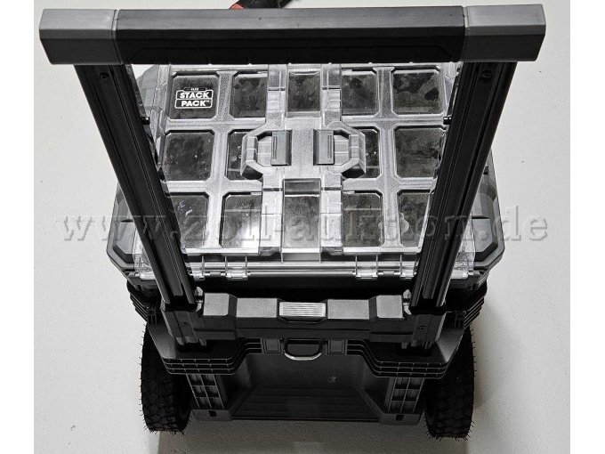 Rückseite Rollbox und Kleinteilekoffer