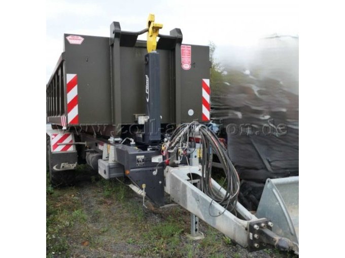 1 Fliegl HKL 22 Hakenlift Abrollkipper (DIN-Zugöse 40) + Mulde Weser Container – foto 4 – kavel bij Zoll-Auktion, Königswinter