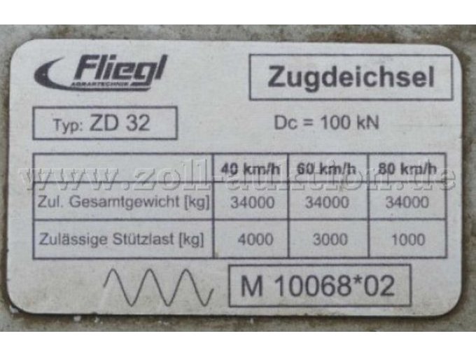 1 Fliegl HKL 22 Hakenlift Abrollkipper (DIN-Zugöse 40) + Mulde Weser Container – foto 9 – kavel bij Zoll-Auktion, Königswinter