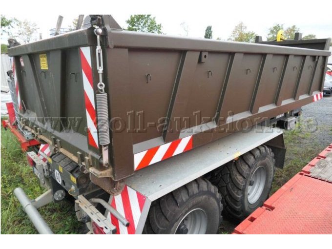 1 Fliegl HKL 22 Hakenlift Abrollkipper (DIN-Zugöse 40) + Mulde Weser Container – foto 3 – kavel bij Zoll-Auktion, Königswinter