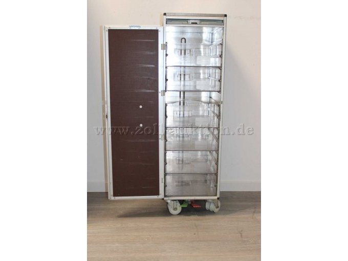 Trolley offen, Schubfächer