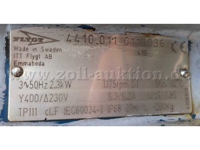 1 Flygt Tauchmotorrührwerke Typ 4410 – foto 2 – kavel bij Zoll-Auktion, Dahlem