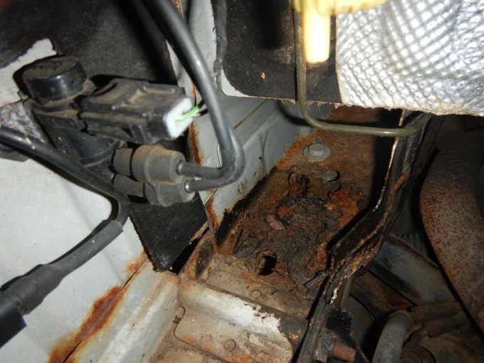 Ansicht Fußraum Rost