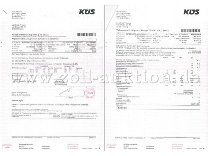 Hauptuntersuchung Seiten 1 und 2