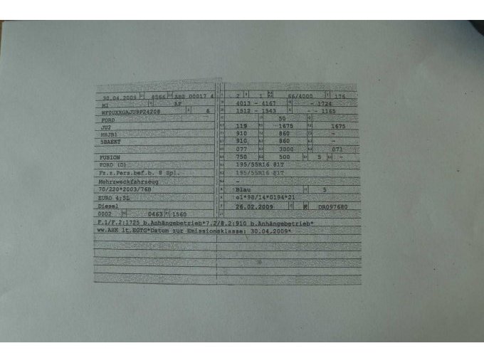 Zulassungsbescheinigung Teil I