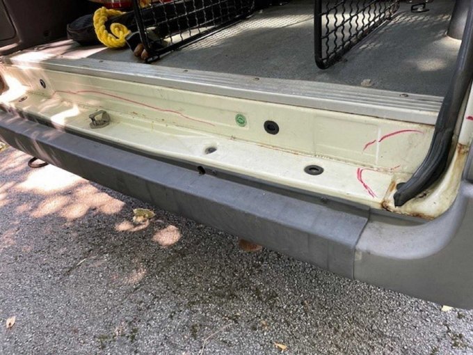 Ansicht Rost Heckklappenrahmen innen