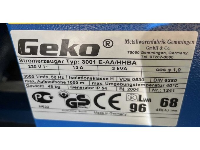 Ansicht Stromerzeuge Geko