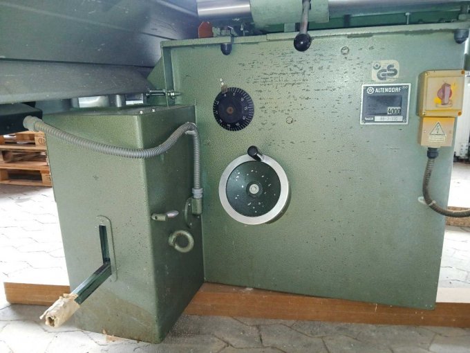 Ansicht unten, Schrägschnitt Verstellung