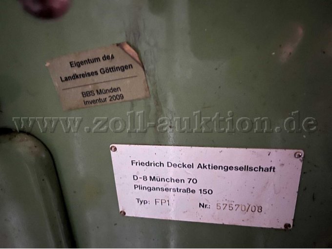 Fräsmaschine Typenschild Bild 2