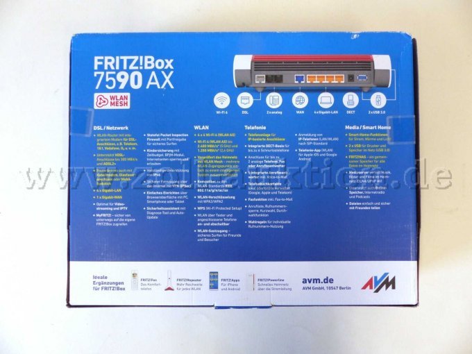 Rückseite der Verpackung