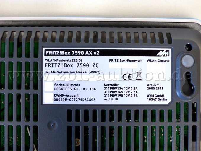 Detailansicht Herstellerinformationen