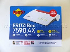 1 Fritz!Box 7590 AX originalverpackt mit Zubehör, unbenutzt