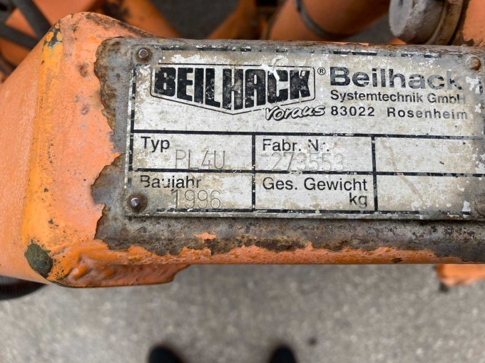 Typenschild Anbaubock