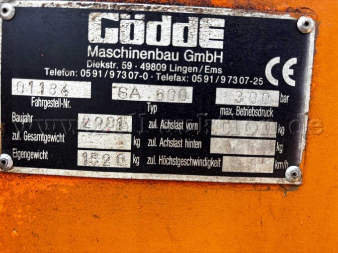 Typenschild Mähausleger