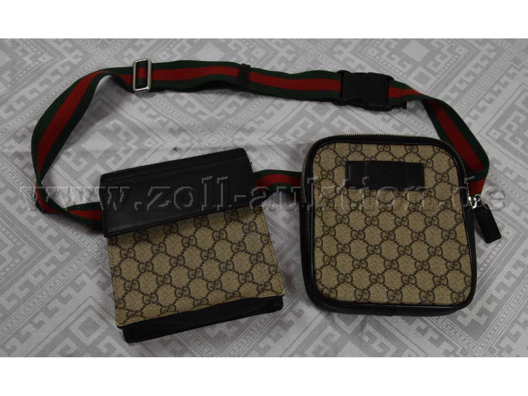 1 Gürteltasche „Gucci“ GG Supreme Web- Frontansicht