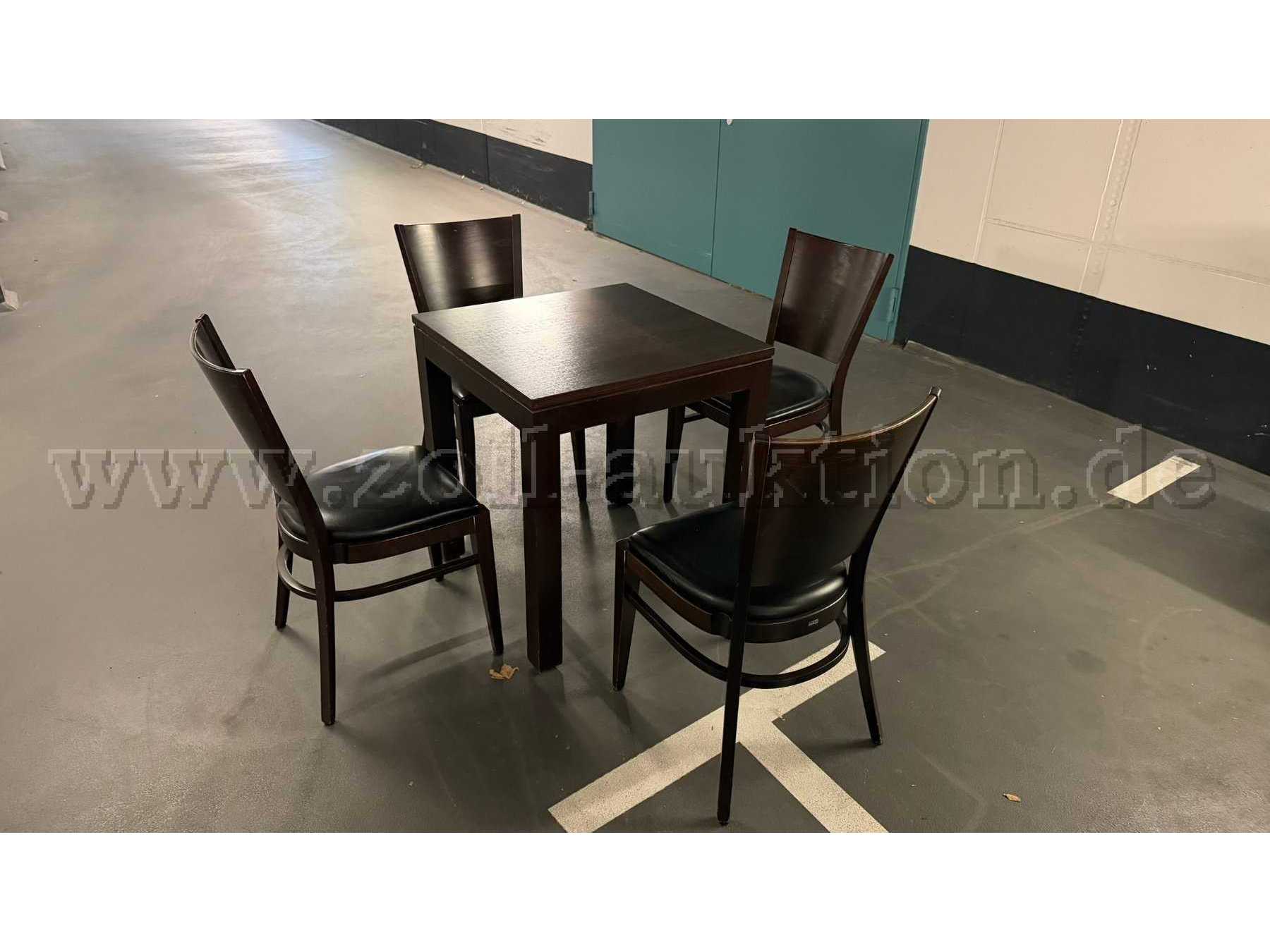 Café-Möbel Set (1 Tische + 4 Stühle)