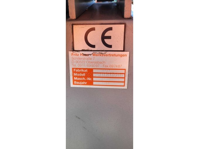 Typenschild Metallbandschleifer