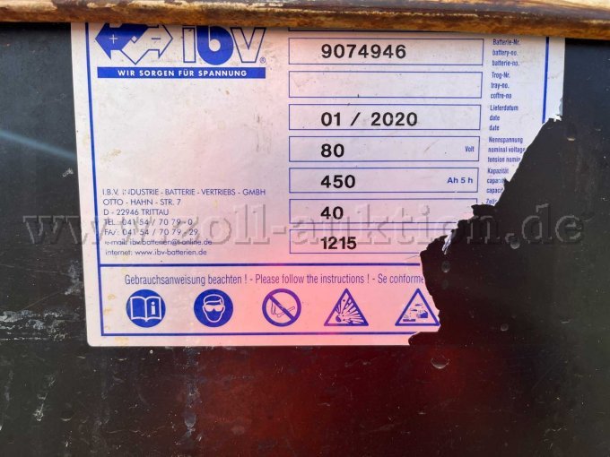 Typenschild Antriebsbatterie