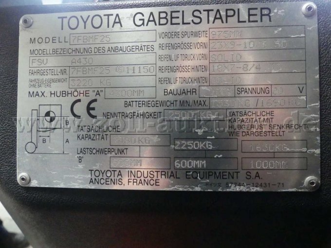 Fabrikschild Gabelstapler