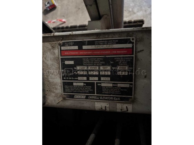 Gabelstapler E3-15 N- Typenschild