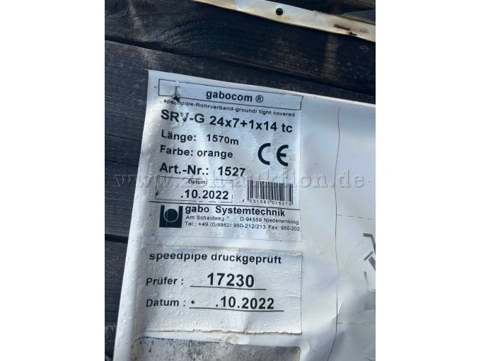 1 Gabo Systemtechnik Glasfaser-Leerrohre auf Kabeltrommel, unbenutzt – foto 4 – kavel bij Zoll-Auktion, Pfaffenhofen a.d.Ilm