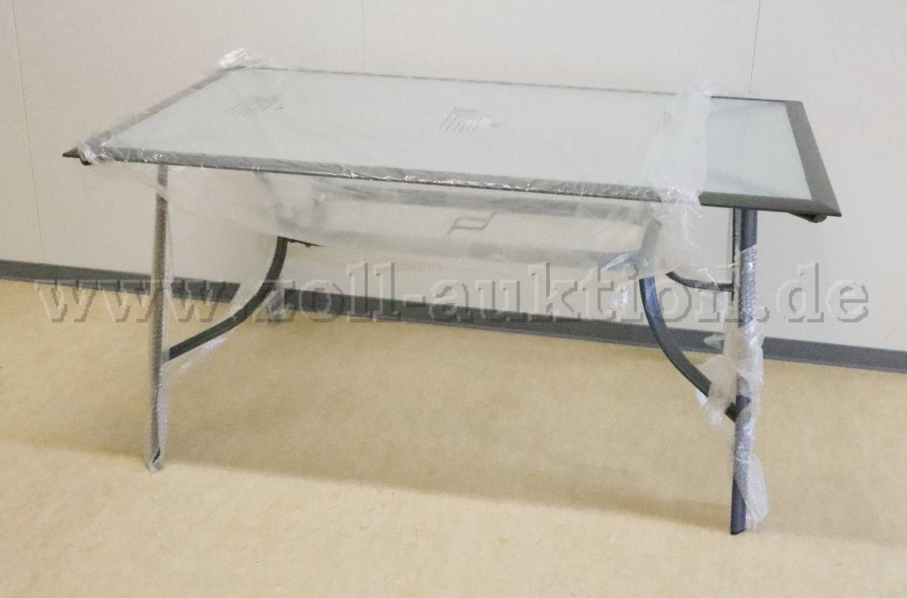 1 Gartentisch "Mexico" mit Glasplatte B/H/T in cm 148 x 72 x 88