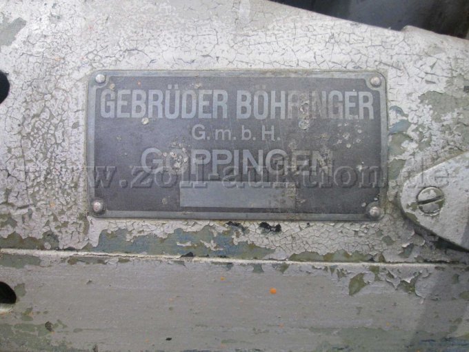 Gebr. Böhringer Drehbank, Typenschild