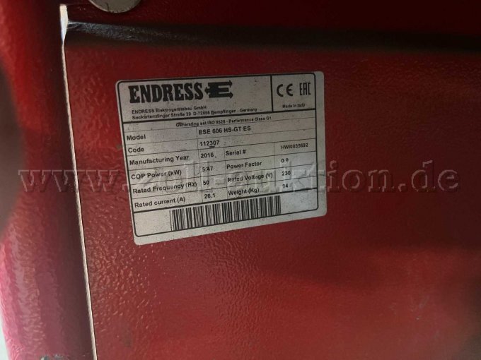 1 tweedehands Endress-stroomgenerator, type ESE 606 HS-GT ES – foto 5 – kavel bij Zoll-Auktion, Rheine