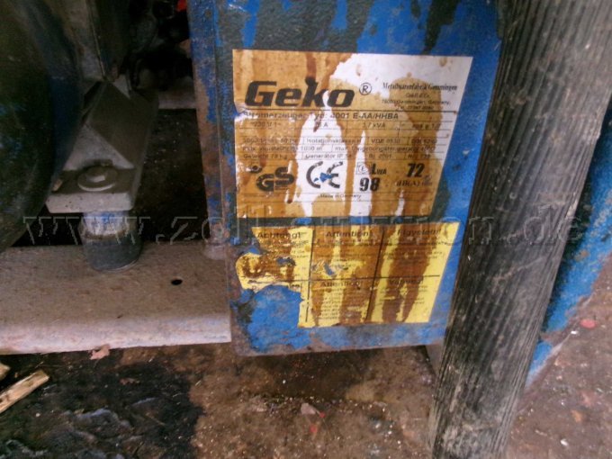 Typenschild Geko Typ 4001 E-AA/HHBA