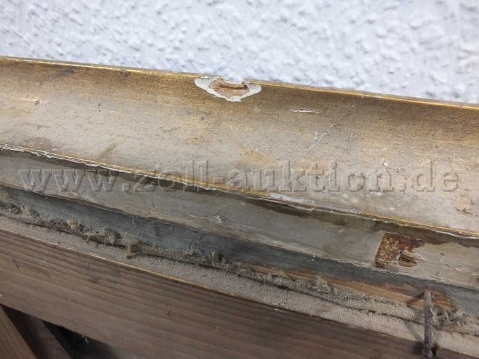 Aufnahme der Beschädigungen am Rahmen der Rückseite