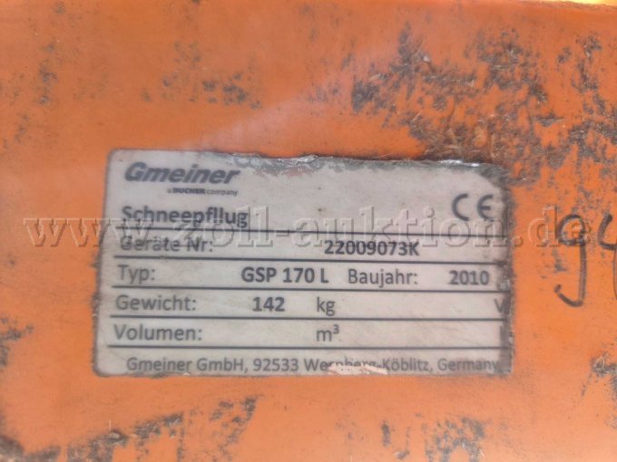 1 Gemeiner Schneeschild GSP 170 L und Aufbaustreuer passend für Multicar – foto 5 – kavel bij Zoll-Auktion, Leichlingen (Rheinland)