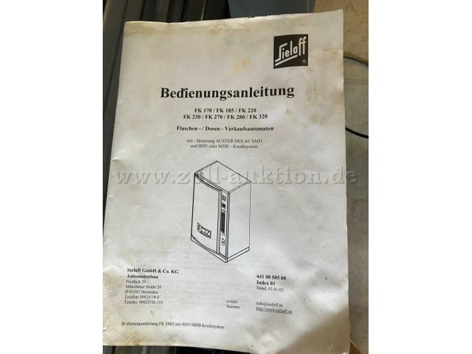 Getränkeautomat Betriebsanleitung  f. FK170