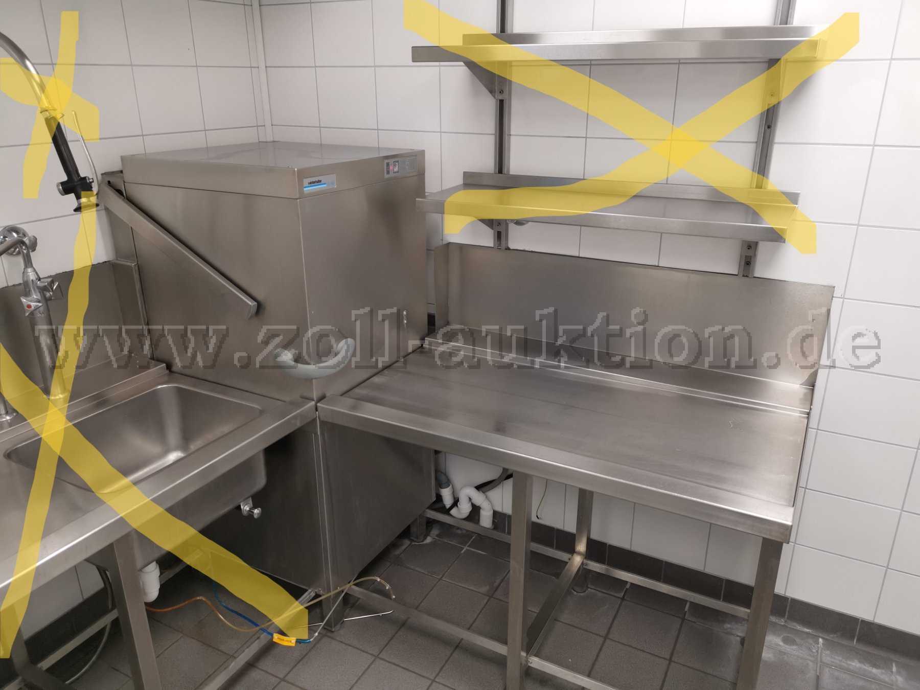 Spülmaschine GS 502 Winterhalter Gesamtbild. Ausgenommen sind die gelb gekennzeichneten Zusätze.