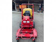Gianni Ferrari PG200D - Frontansicht mit Roststellen, Schrammen und Lackabplatzer am Mähwerk