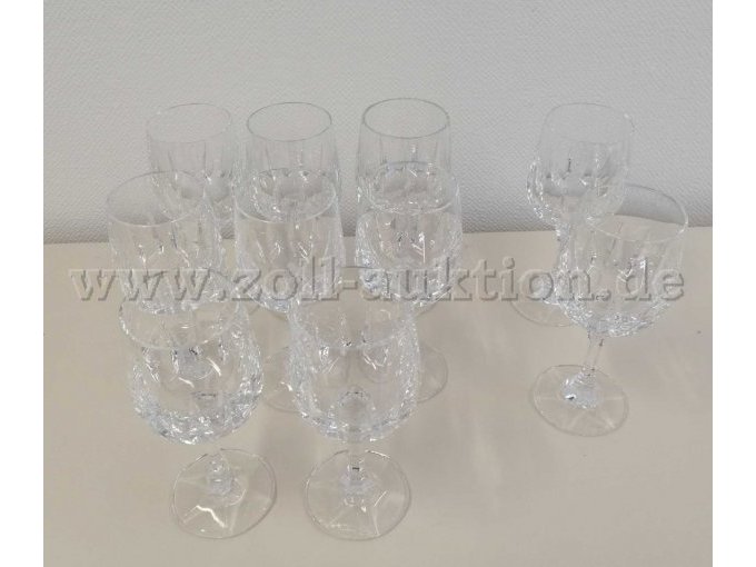 Weingläser; Ansicht von oben