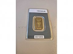 Goldbarren 10g 999,9 Feingold Frontansicht