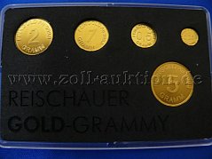 Blick auf die Gold-Grammy in der Kunststoffbox