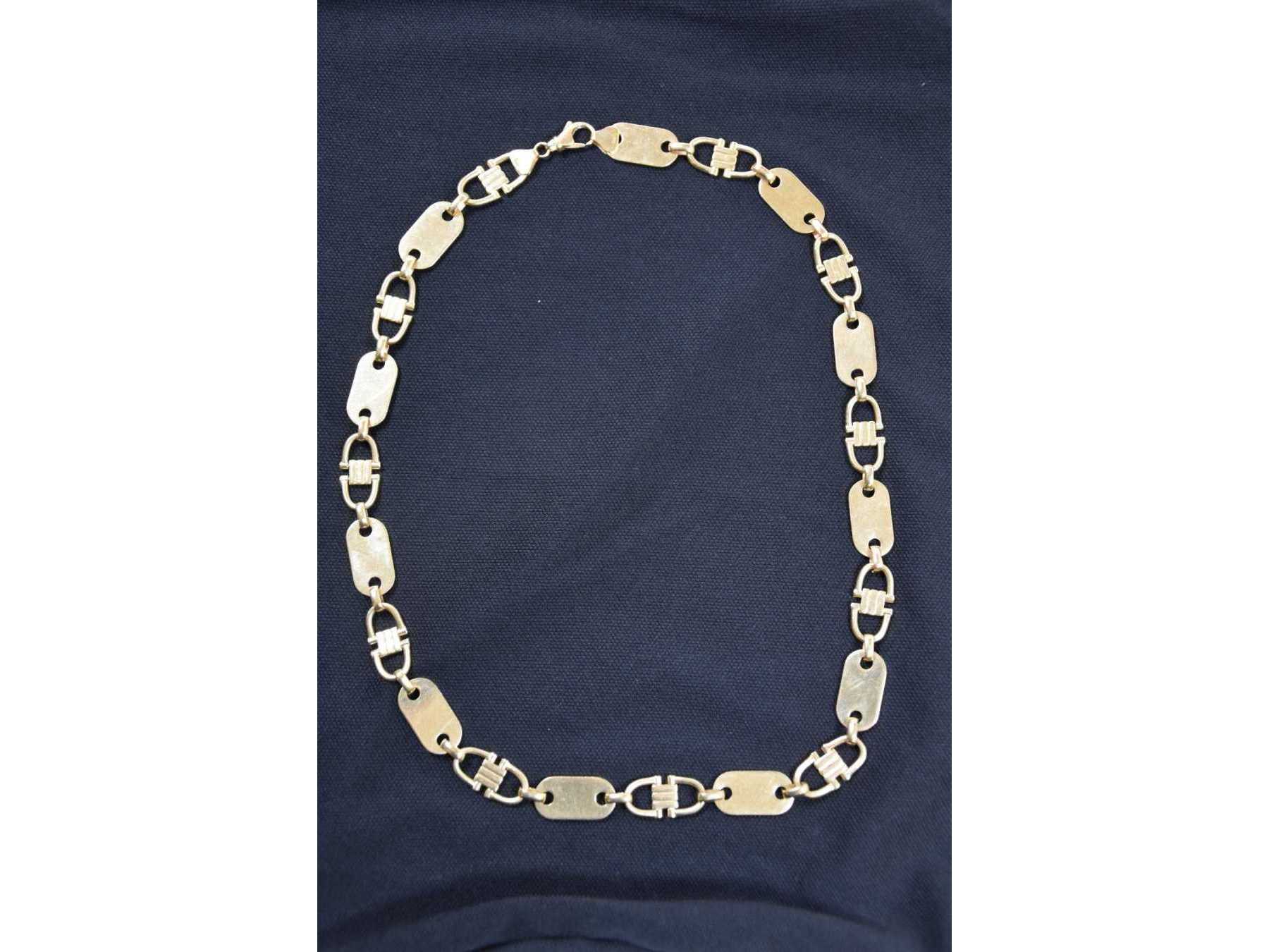 1 Gold -Gliederhalskette 14K