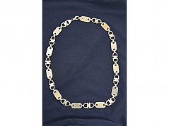 1 Gold -Gliederhalskette 14K