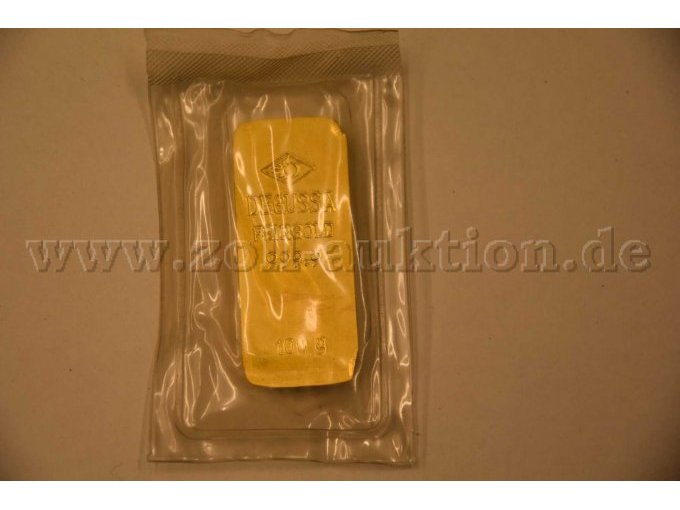 1 Goldbarren 100g „Degussa“ 999,9 Feingold