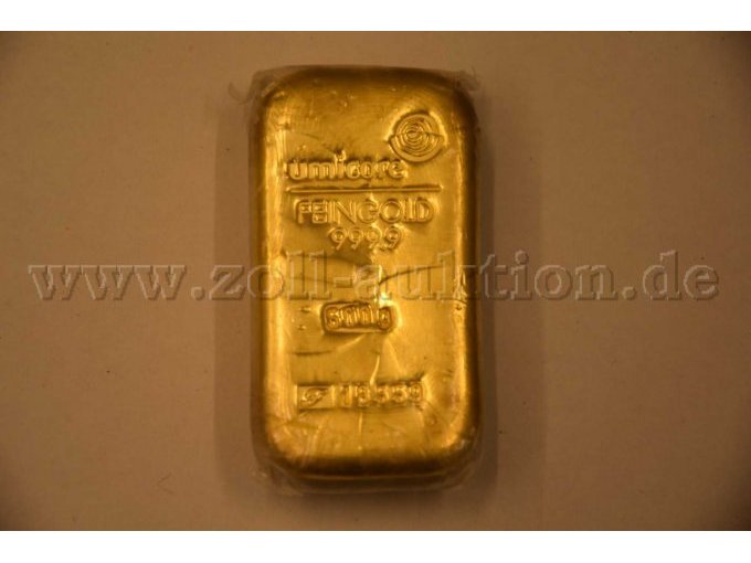 1 Goldbarren 500g „umicore“ 999,9 Feingold