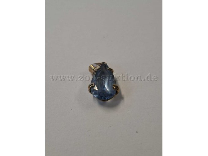 1 Goldkette mit blauem Steinanhänger – 585er / 333er Gold – foto 3 – kavel bij Zoll-Auktion, Reutlingen