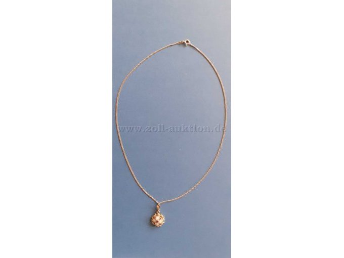 Kette mit Anhänger (blauer Hintergrund)