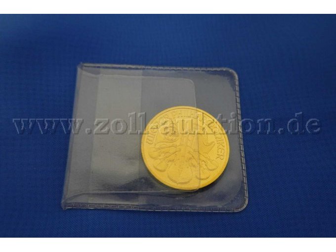 1 Goldmünze, 1/2 Unze Feingold, Wiener Philhamoniker in Plastiktasche