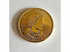 Vorderansicht Goldmünze Maple Leaf 2022
