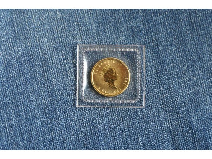 Ansicht Rückseite der Münze mit Motiv Königin Elisabeth, Nennwert 5 $ und Prägejahr