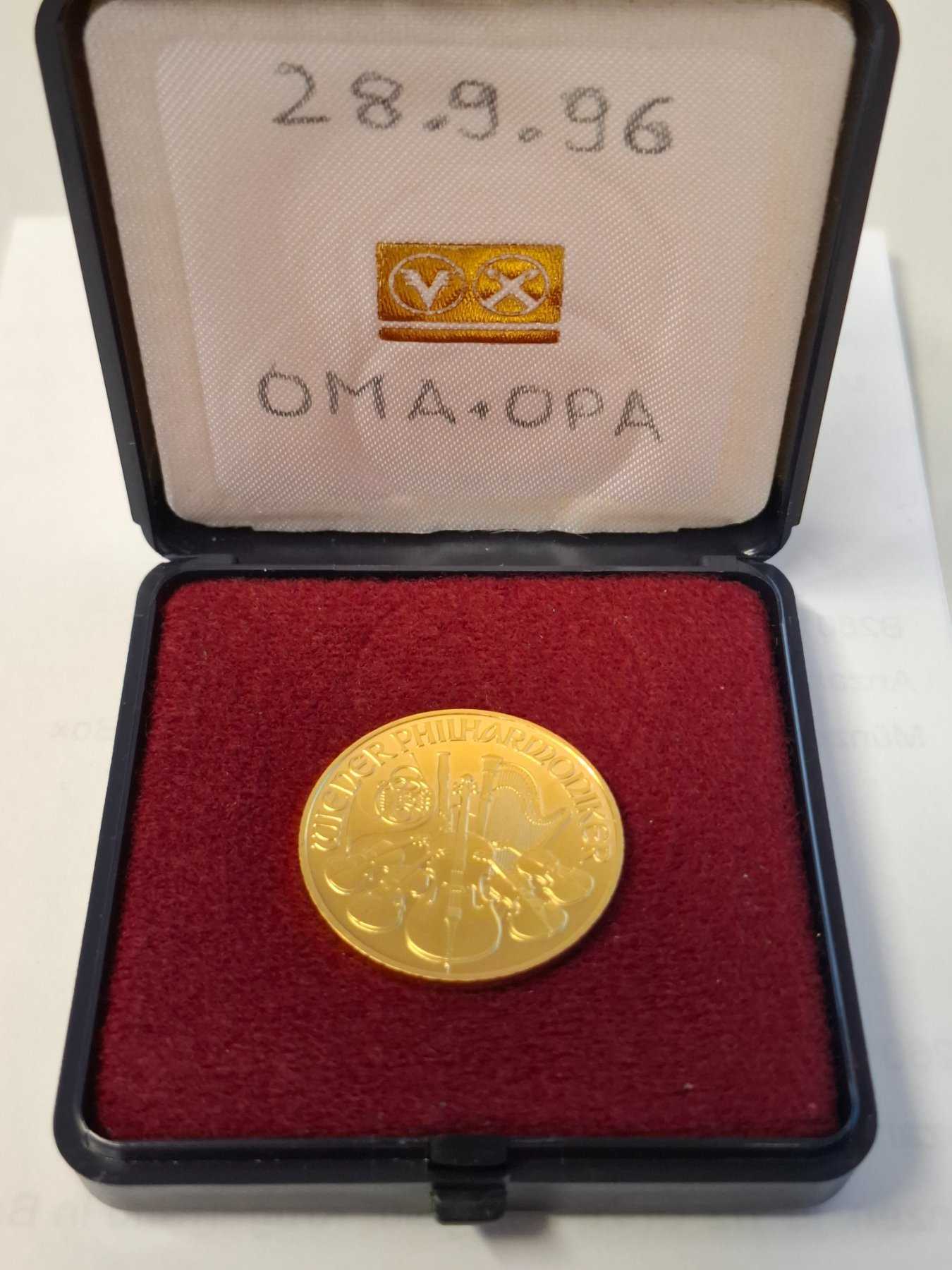 1 Pièce d'or *** Wiener Philharmoniker, 1 000 Schilling *** 1/2 once or fin