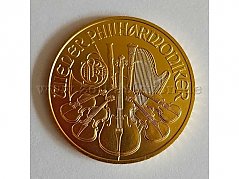 Vorderansicht Goldmünze Wiener Philharmoniker 2021