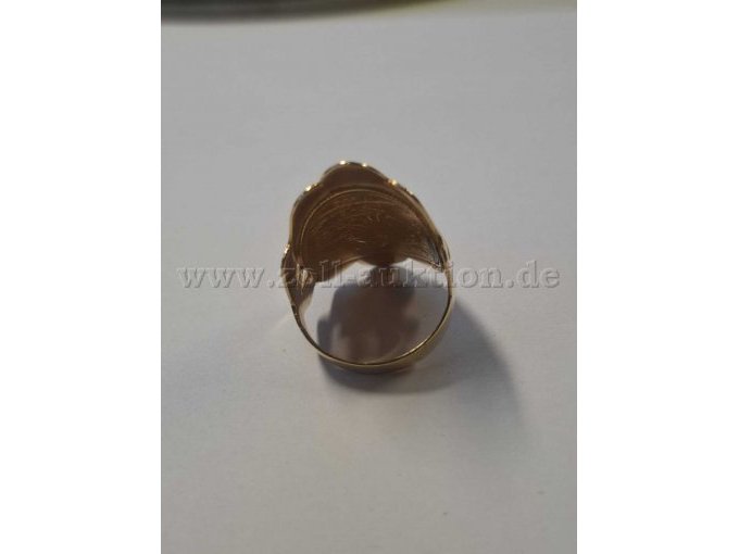 1 Goldring mit Goldmünze – Victoria, 585er Gold – foto 3 – kavel bij Zoll-Auktion, Reutlingen